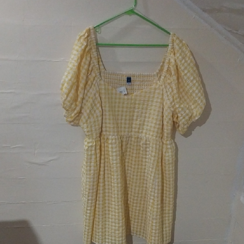 Old Navy Yellow Gingham Dress